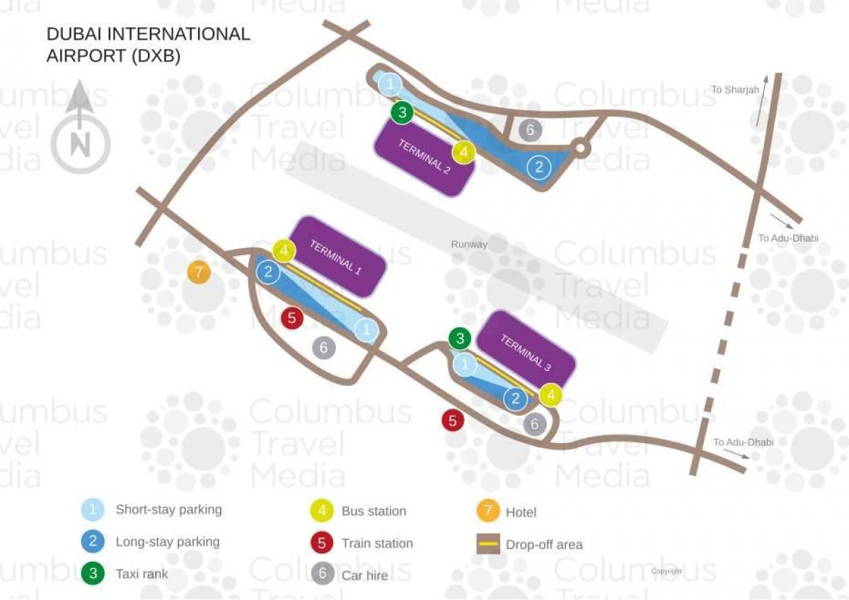 zemljevid Dubai airport