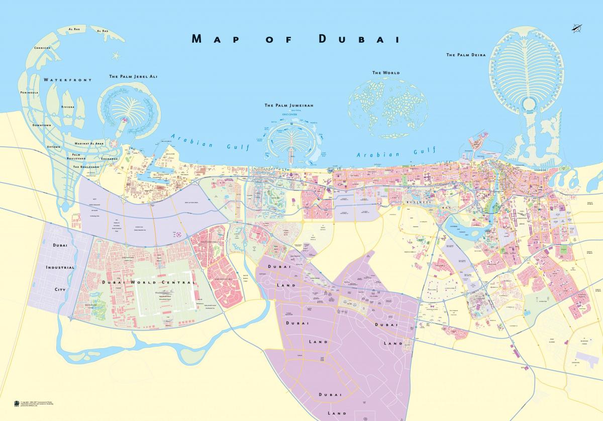 zemljevid Dubai desert