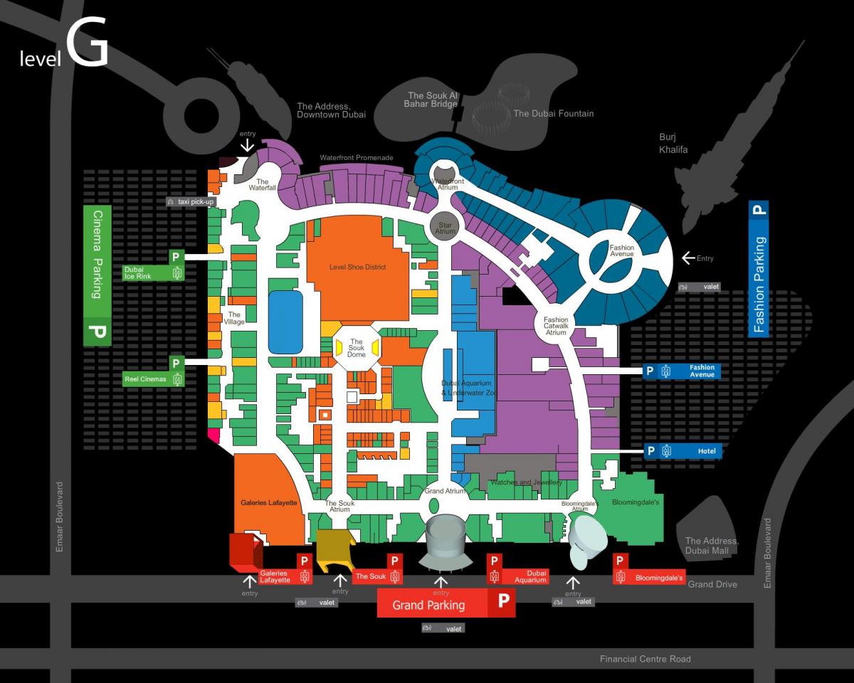 zemljevid Dubai mall