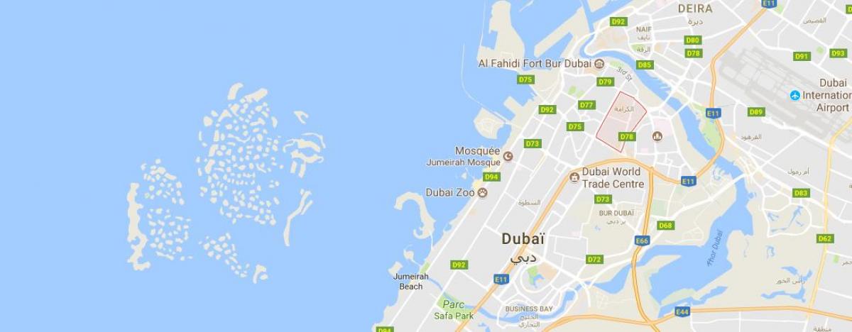 Karama Dubaj zemljevid