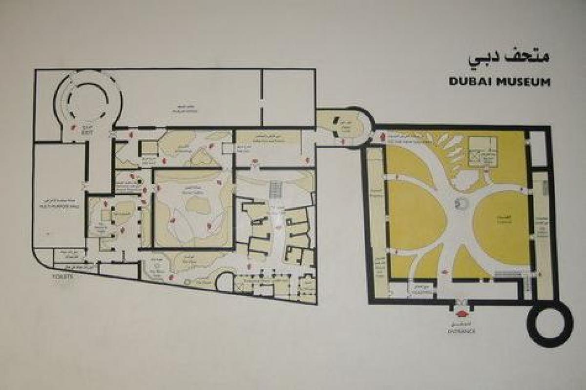 Dubaj muzej zemljevid z lokacijo