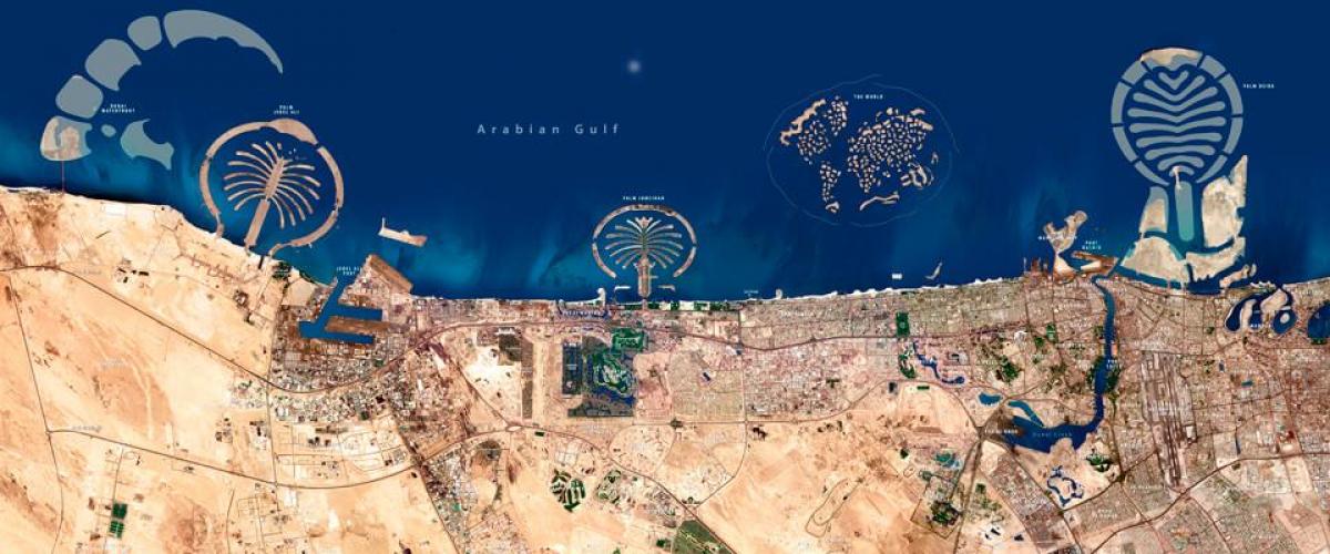 satelitski zemljevid Dubaj