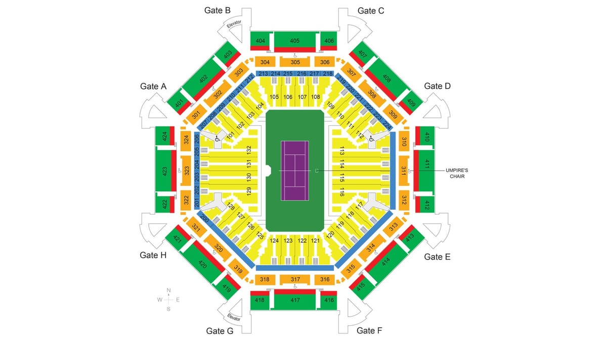 zemljevid Dubaj teniški stadion