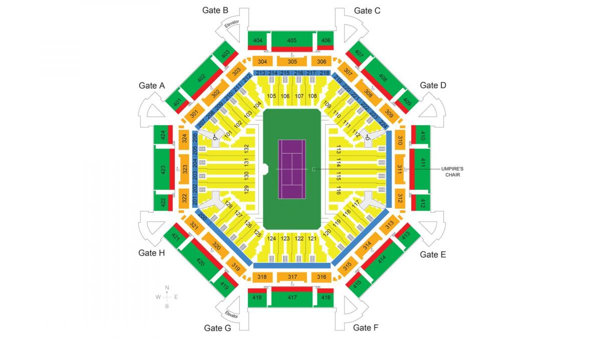 zemljevid Dubaj teniški stadion
