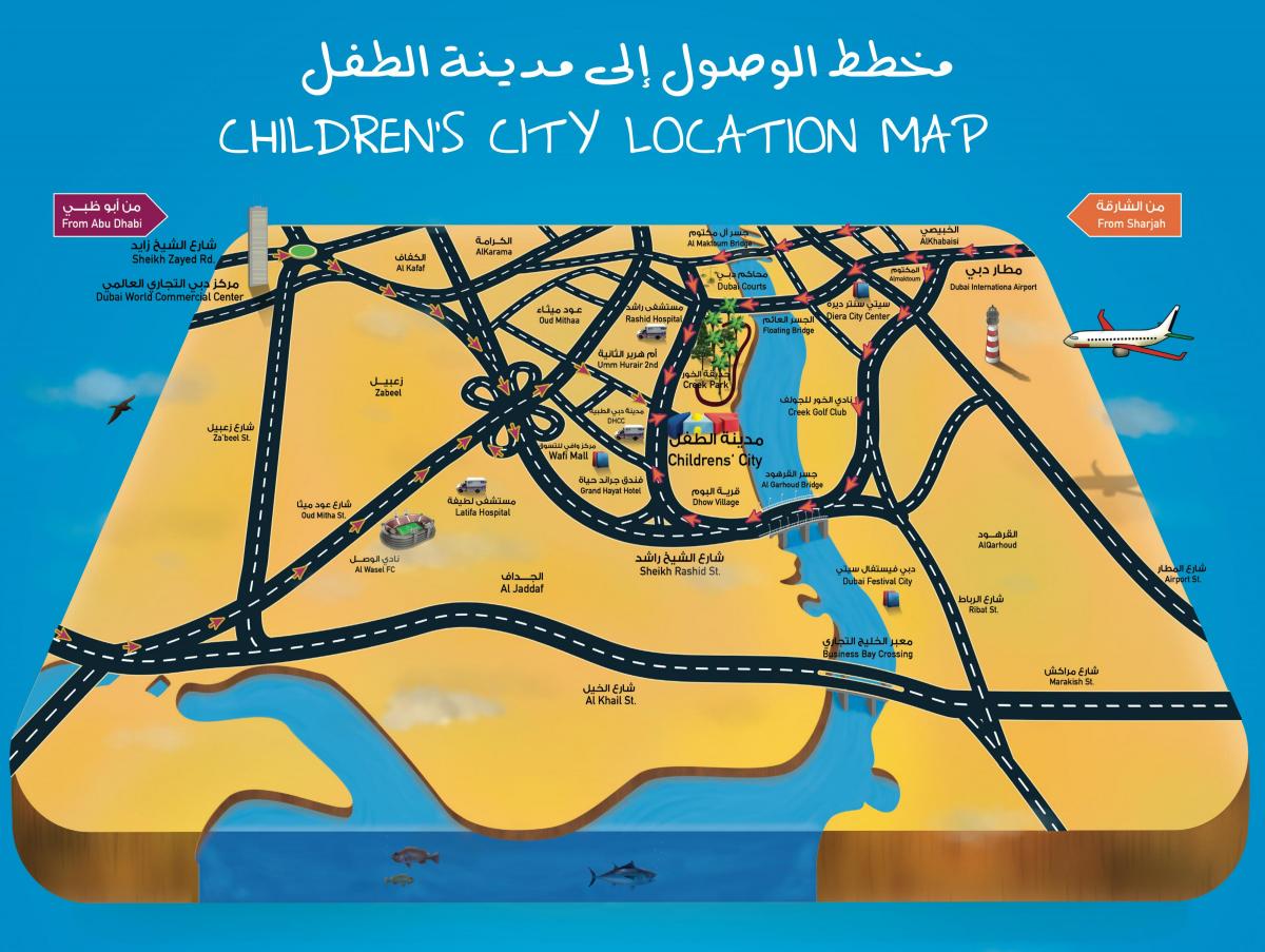 zemljevid Otrok mestu Dubaj