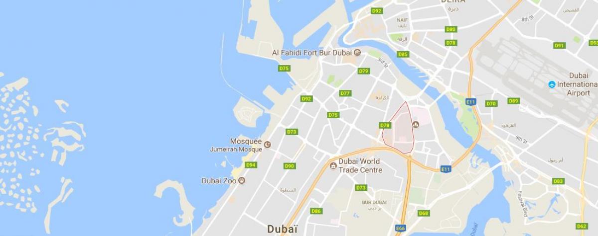 zemljevid Oud Snovi Dubaj