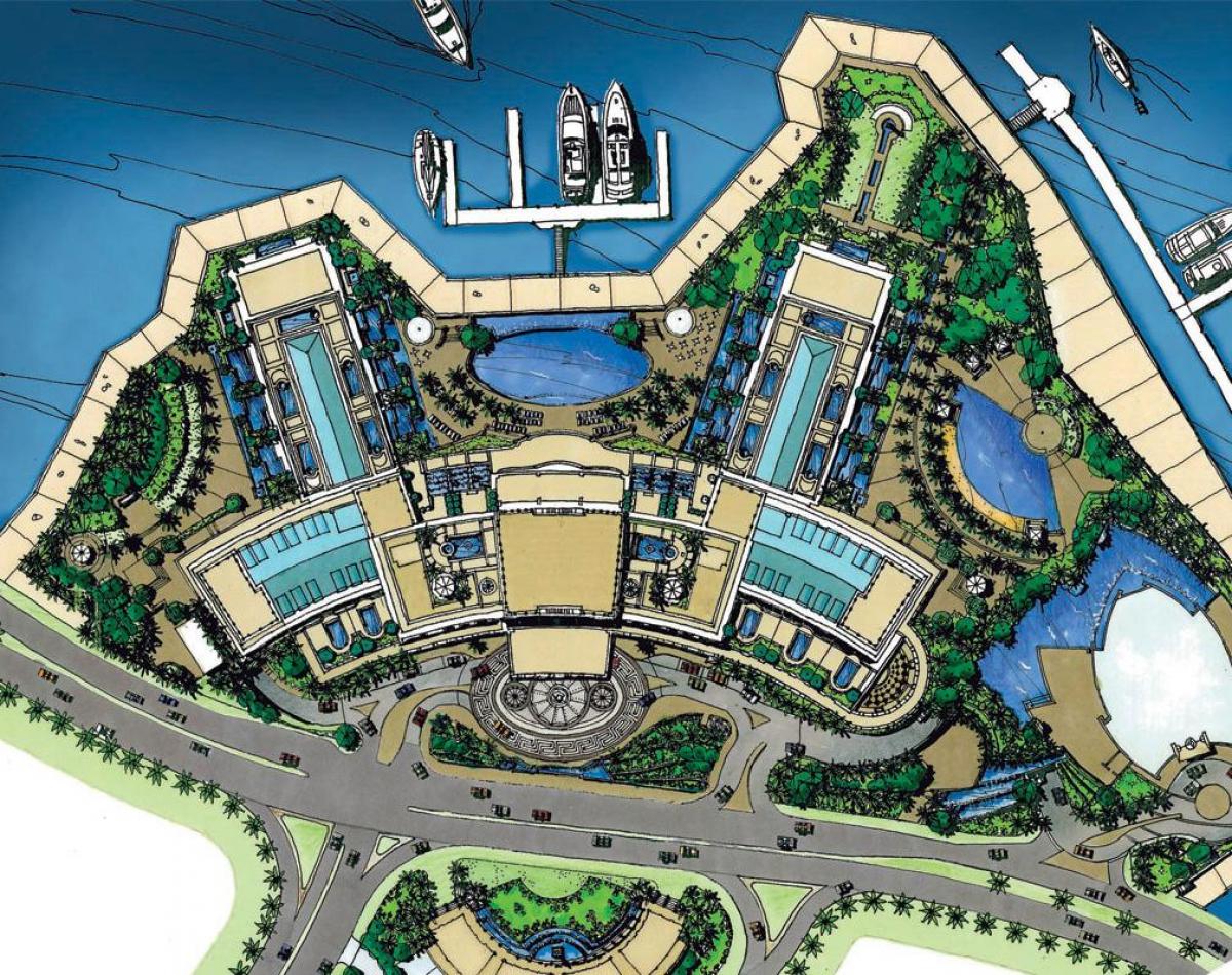 zemljevid Palazzo Versace Dubaj