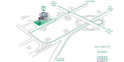 Zemljevid Ameriški bolnišnici Dubaj