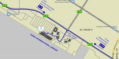 Zemljevid Dubai airport proste cone