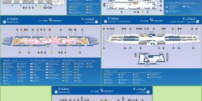 Dubai international airport terminal 3 zemljevid