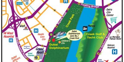 Dolphin prikaži Dubaju, zemljevid z lokacijo