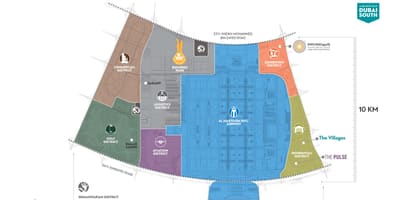 Dubaj južni zemljevid z lokacijo