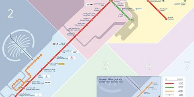 Metro zemljevid Dubaj