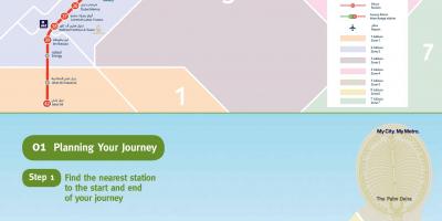 Metro zemljevid Dubaj green line
