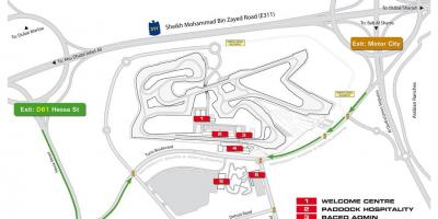 Zemljevid Dubaj motornih mesto