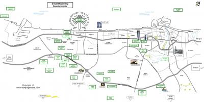 Naložbe park Dubaju, zemljevid z lokacijo