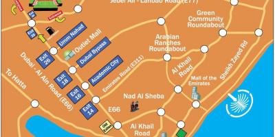 Rugby Sedmih Dubaju, zemljevid z lokacijo