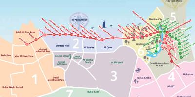 Zemljevid Dubaj soseskah