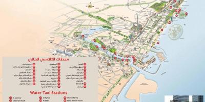 Dubaj vodni taksi poti zemljevid