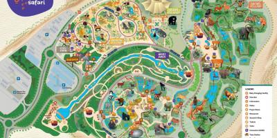 Zemljevid Dubaj živalskem vrtu