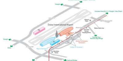 Dxb letališče zemljevid
